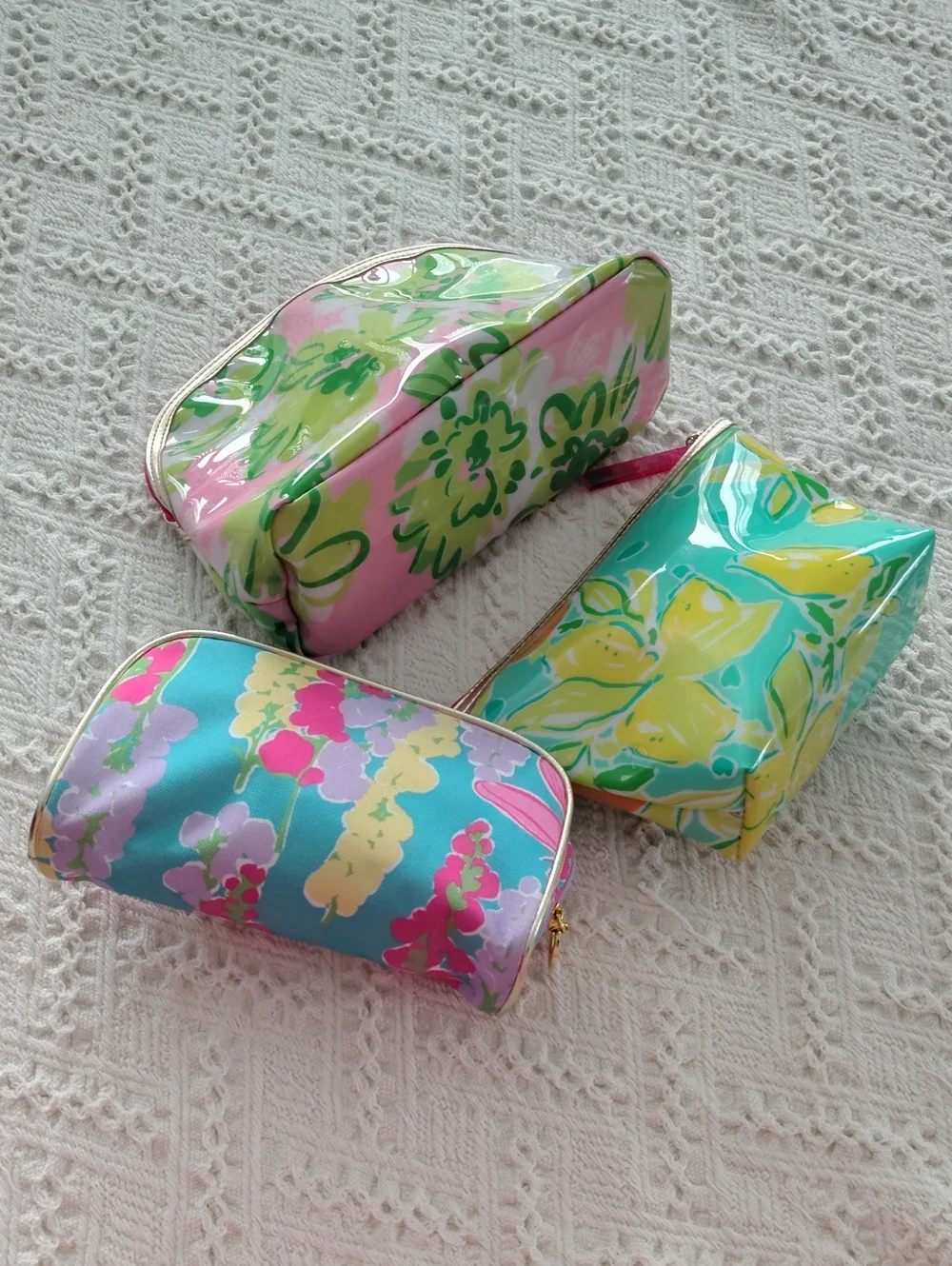 Lilly Pulitzer X Estee Lauder Cosmetics Bags Bundle